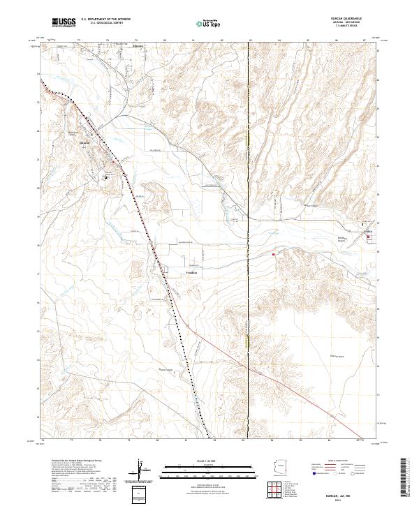US Topo 7.5-minute map for Duncan AZNM