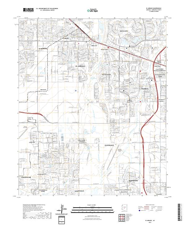 US Topo 7.5-minute map for El Mirage AZ