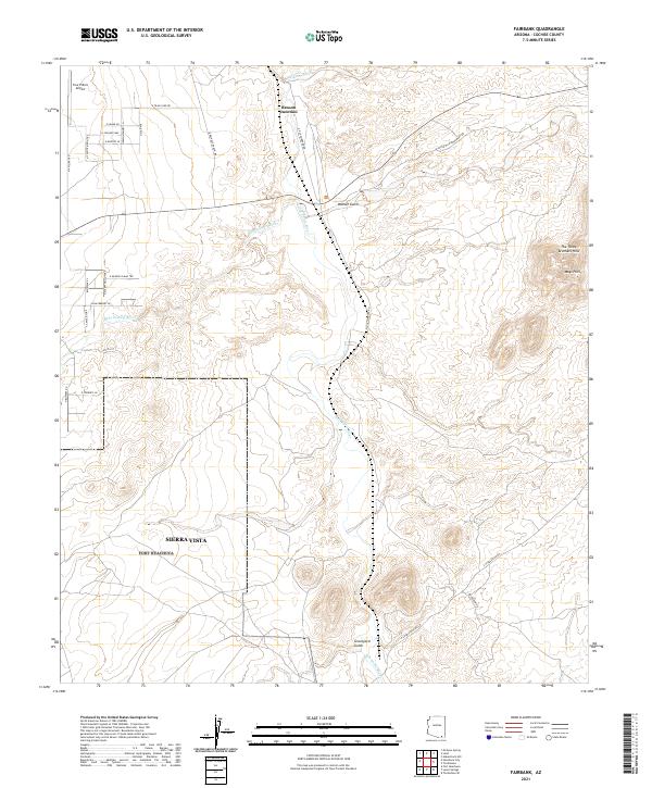 US Topo 7.5-minute map for Fairbank AZ