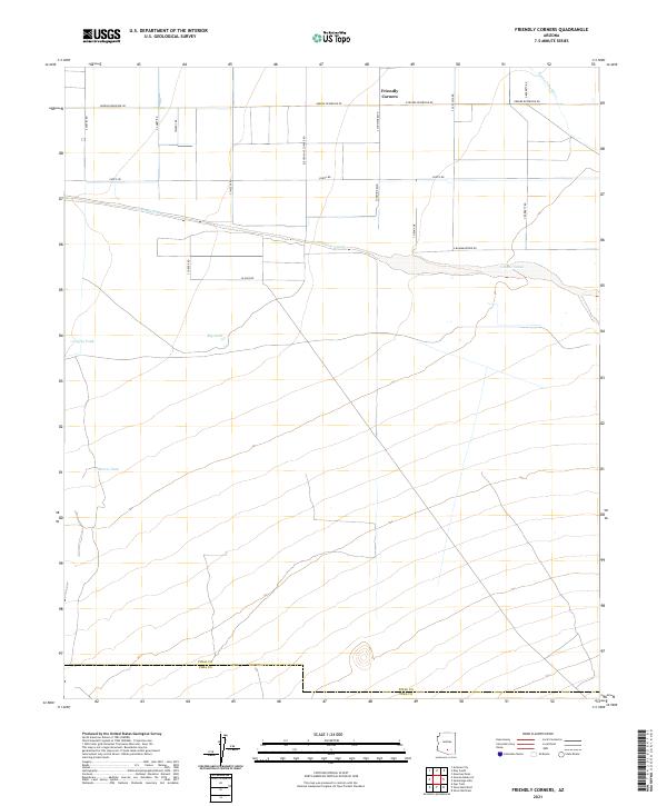 US Topo 7.5-minute map for Friendly Corners AZ