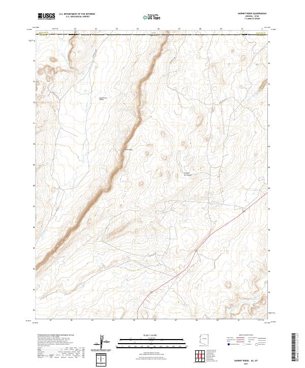 US Topo 7.5-minute map for Garnet Ridge AZUT