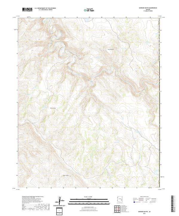 US Topo 7.5-minute map for Georges Butte AZ
