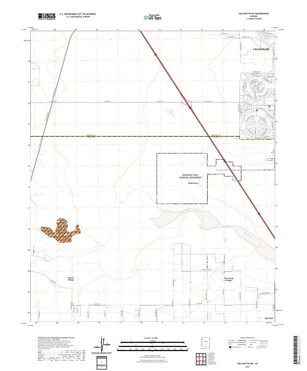 US Topo 7.5-minute map for Gila Butte NW AZ