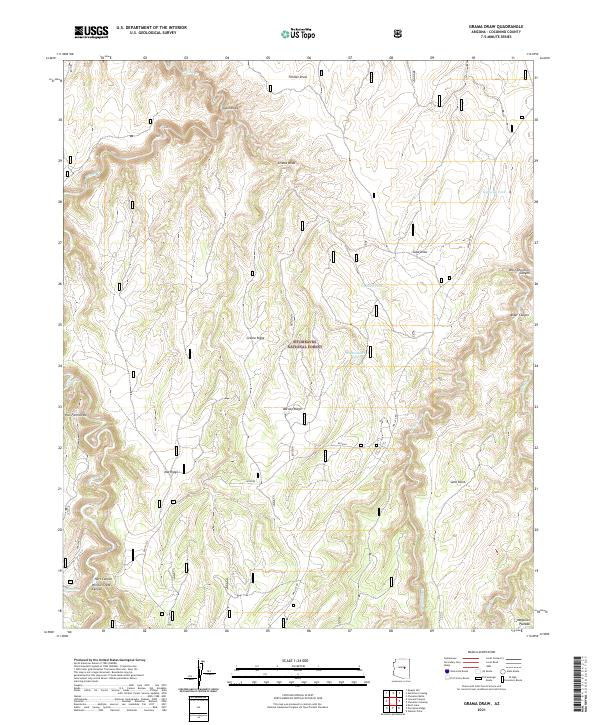 US Topo 7.5-minute map for Grama Draw AZ