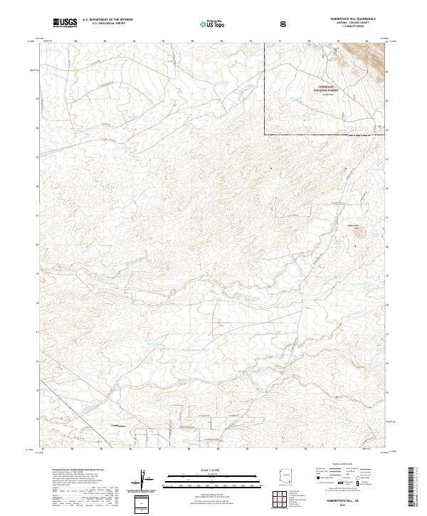 US Topo 7.5-minute map for Haberstock Hill AZ