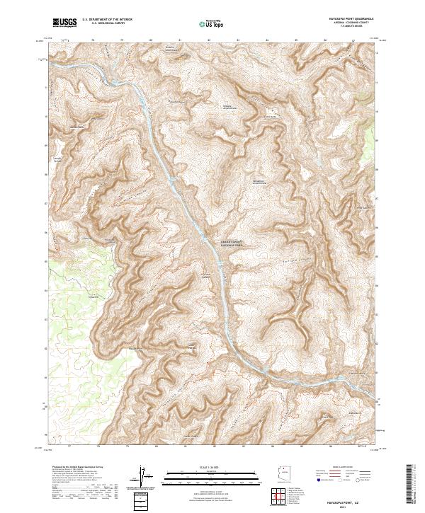 US Topo 7.5-minute map for Havasupai Point AZ