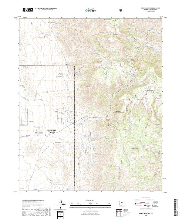 US Topo 7.5-minute map for Hickey Mountain AZ