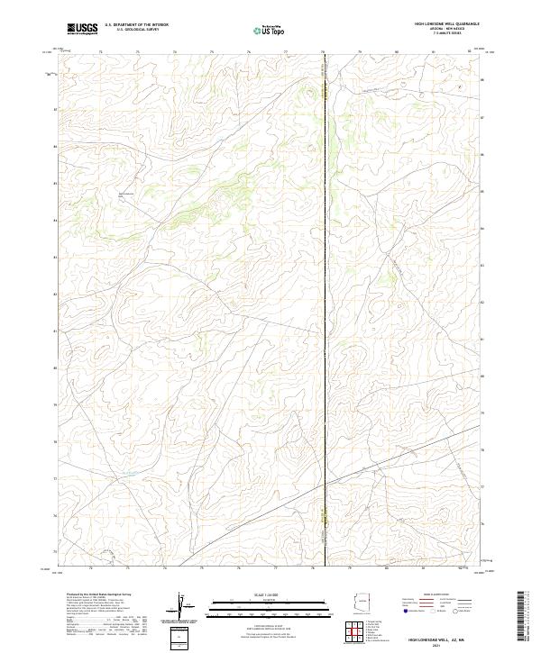 US Topo 7.5-minute map for High Lonesome Well AZNM