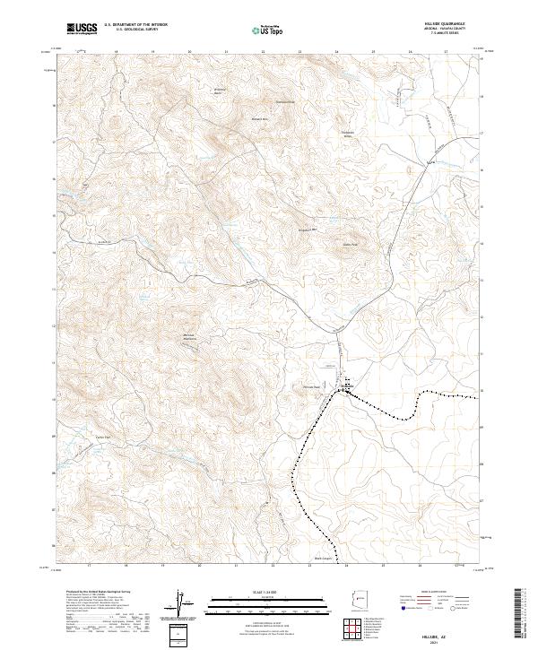 US Topo 7.5-minute map for Hillside AZ