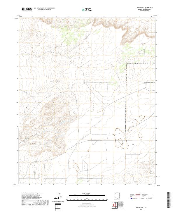 US Topo 7.5-minute map for Hogan Well AZ