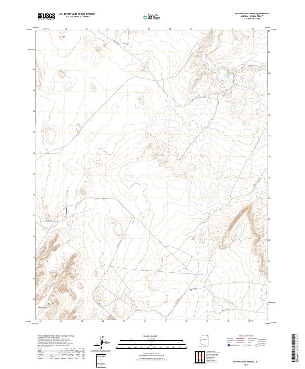 US Topo 7.5-minute map for Hogansaani Spring AZ