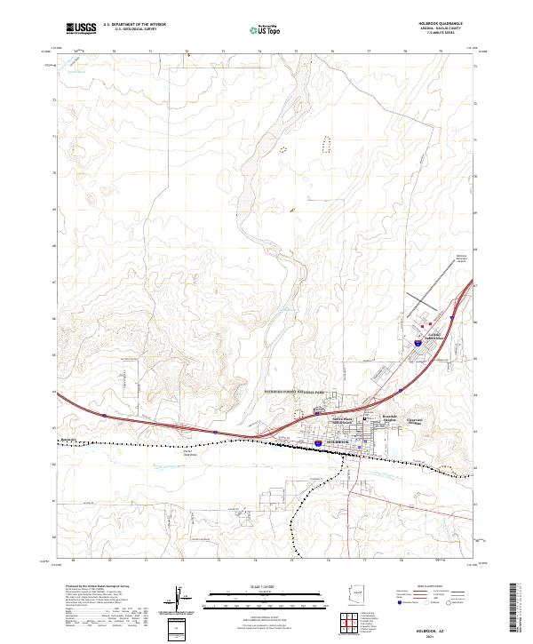 US Topo 7.5-minute map for Holbrook AZ
