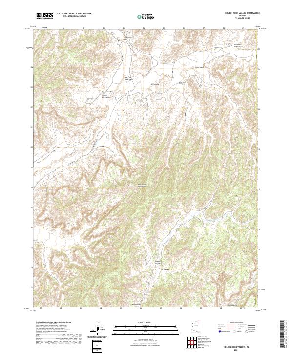 US Topo 7.5-minute map for Hole In Rock Valley AZ
