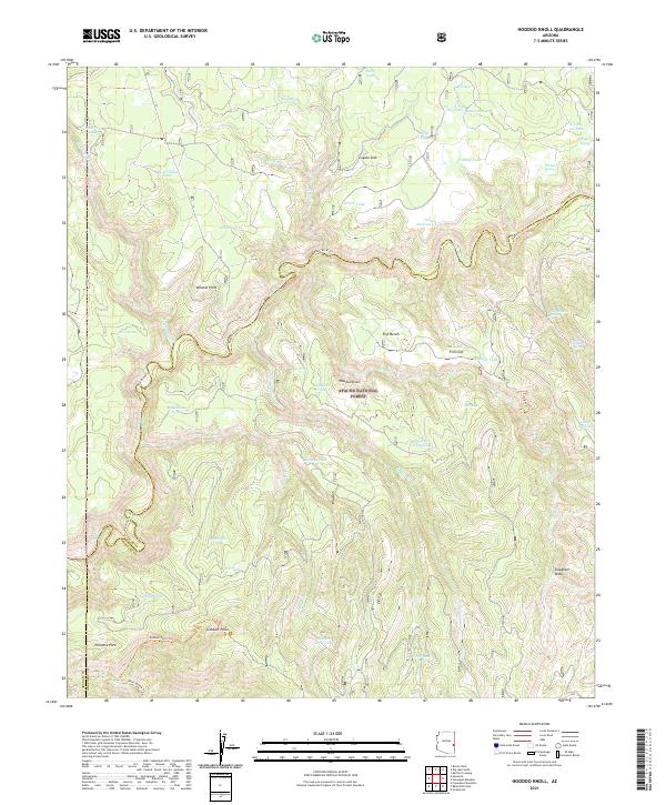 US Topo 7.5-minute map for Hoodoo Knoll AZ