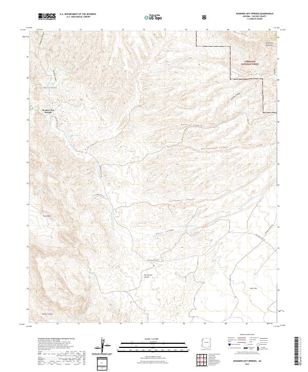 US Topo 7.5-minute map for Hookers Hot Springs AZ