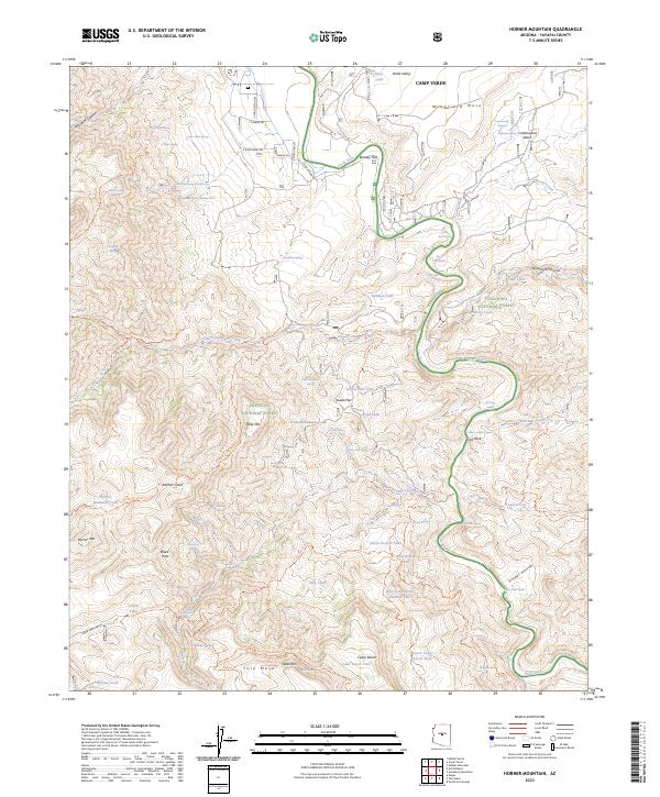 US Topo 7.5-minute map for Horner Mountain AZ