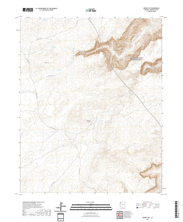 US Topo 7.5-minute map for Horse Flat AZ