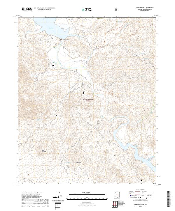 US Topo 7.5-minute map for Horseshoe Dam AZ