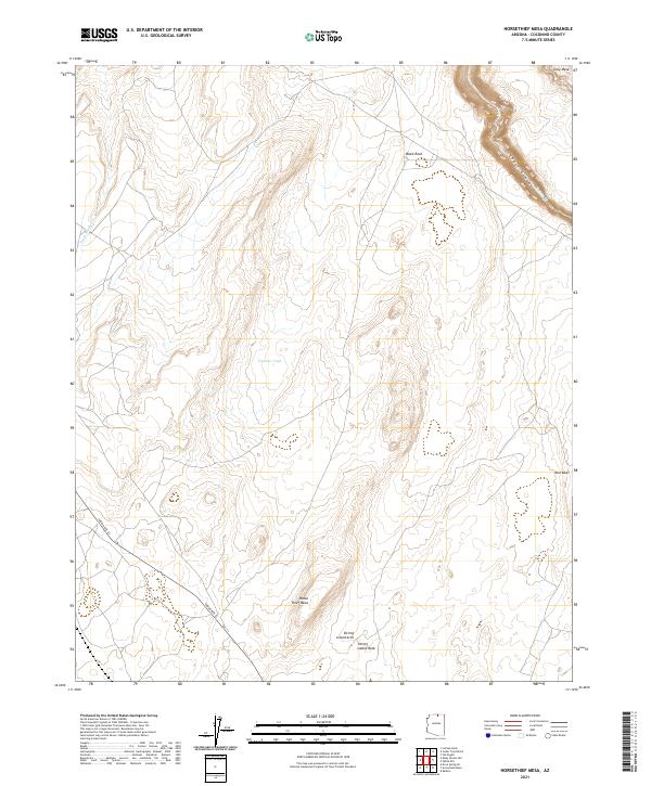 US Topo 7.5-minute map for Horsethief Mesa AZ