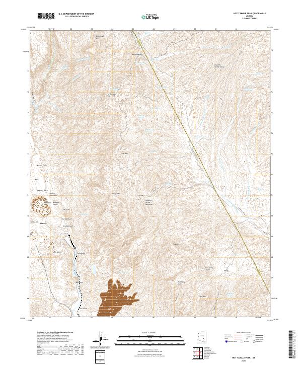 US Topo 7.5-minute map for Hot Tamale Peak AZ