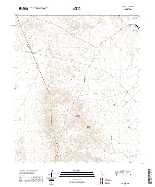 US Topo 7.5-minute map for Hot Well AZ