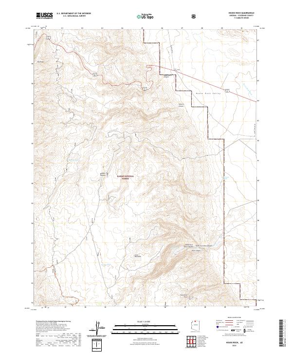 US Topo 7.5-minute map for House Rock AZ