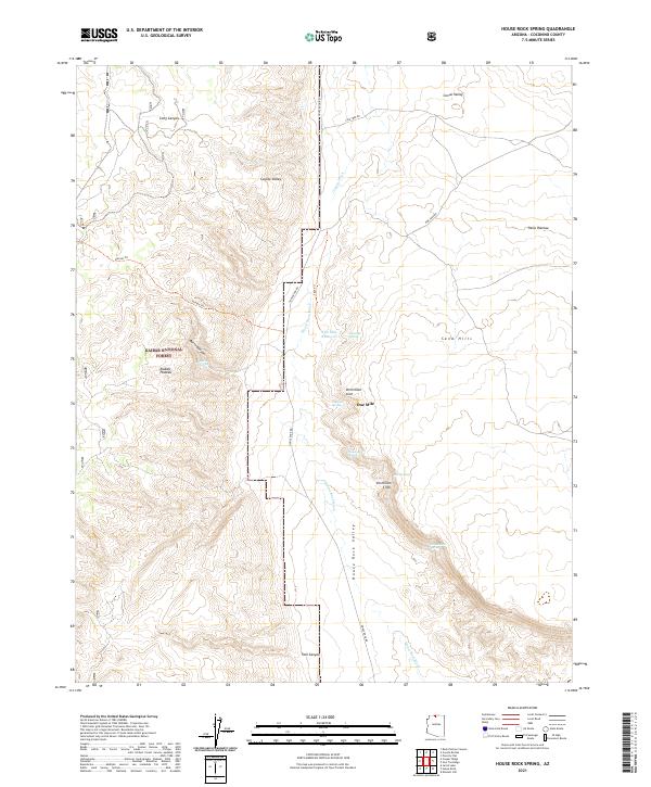 US Topo 7.5-minute map for House Rock Spring AZ