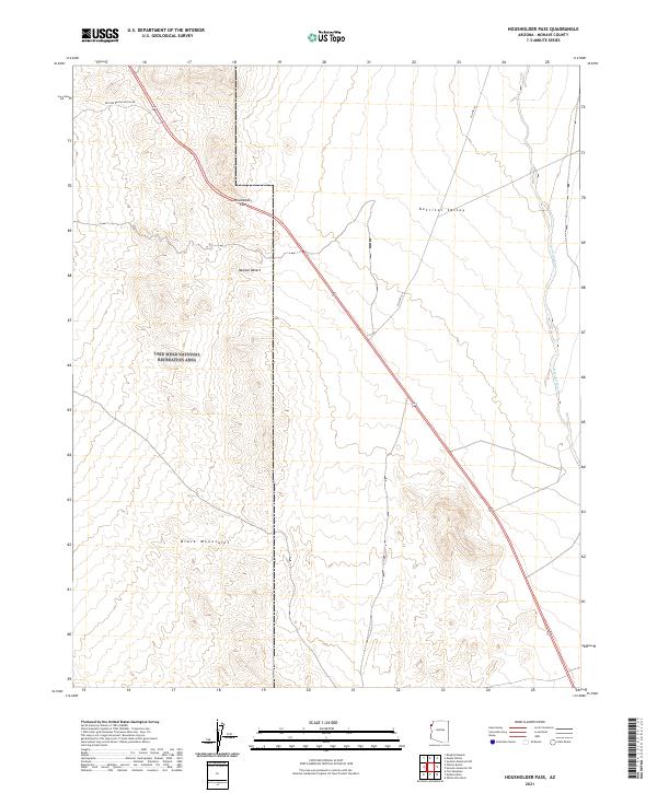 US Topo 7.5-minute map for Housholder Pass AZ