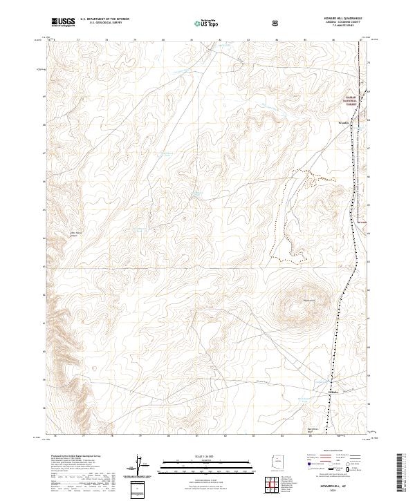 US Topo 7.5-minute map for Howard Hill AZ