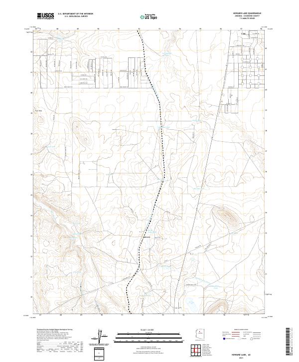 US Topo 7.5-minute map for Howard Lake AZ