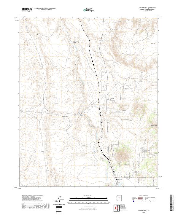 US Topo 7.5-minute map for Howard Mesa AZ