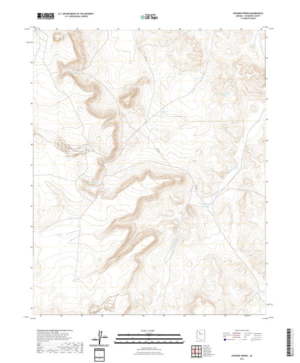 US Topo 7.5-minute map for Howard Spring AZ