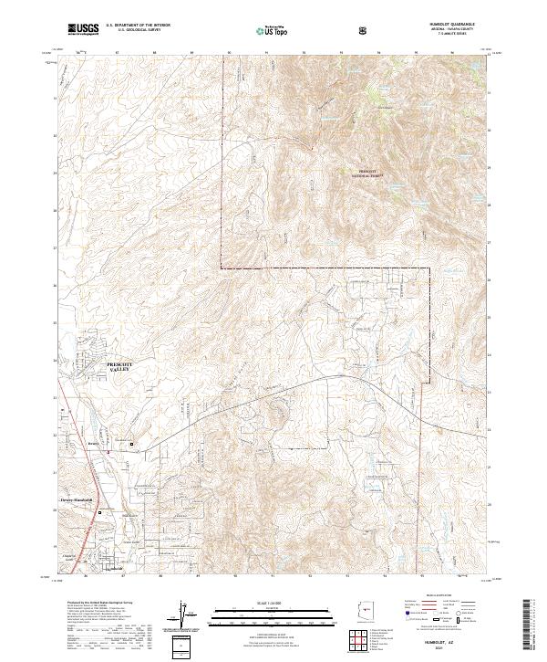 US Topo 7.5-minute map for Humboldt AZ