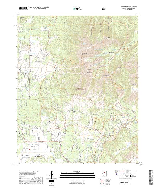 US Topo 7.5-minute map for Humphreys Peak AZ