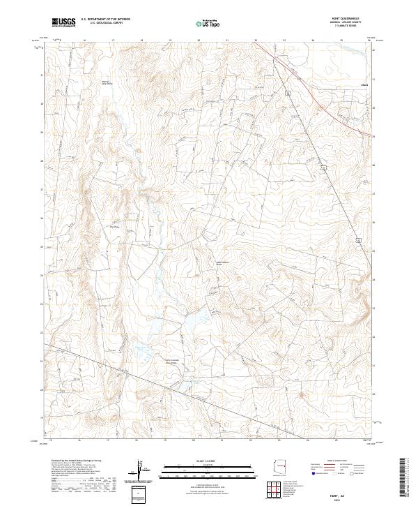 US Topo 7.5-minute map for Hunt AZ