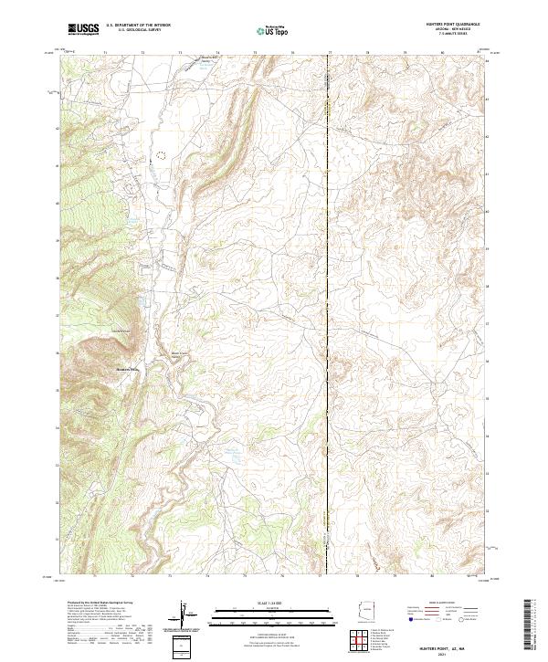 US Topo 7.5-minute map for Hunters Point AZNM