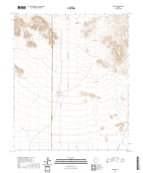 US Topo 7.5-minute map for Hyder NE AZ