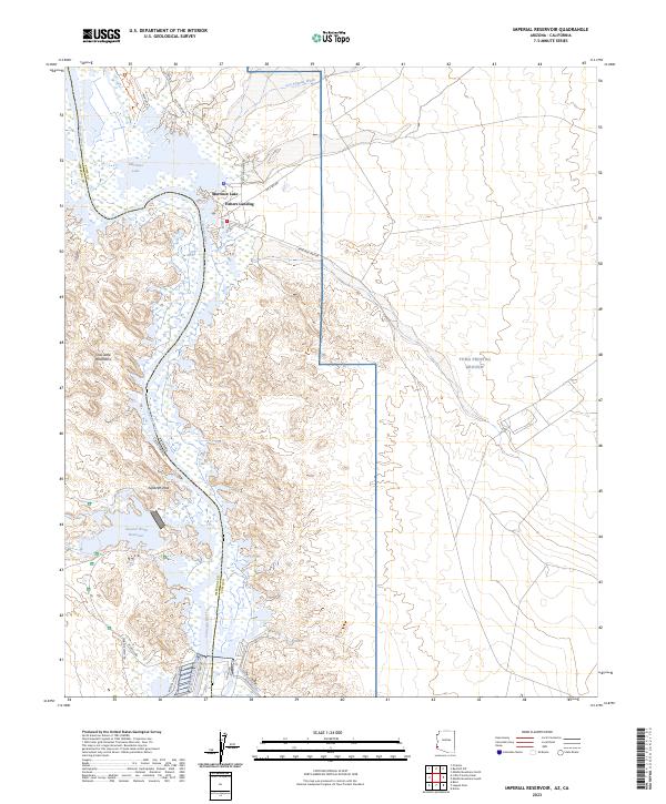 US Topo 7.5-minute map for Imperial Reservoir AZCA