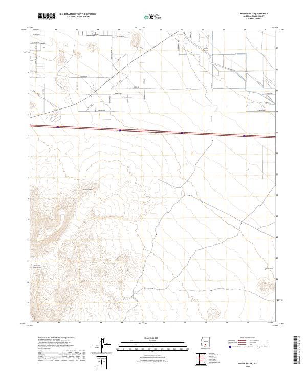 US Topo 7.5-minute map for Indian Butte AZ