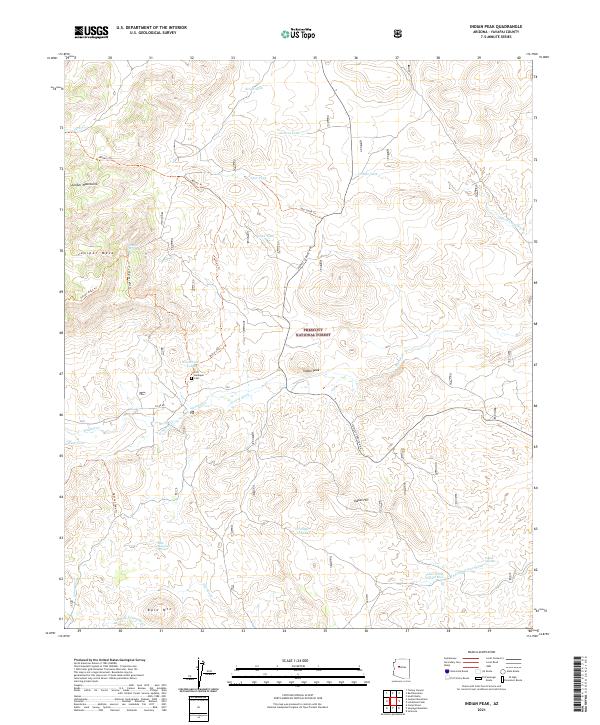 US Topo 7.5-minute map for Indian Peak AZ