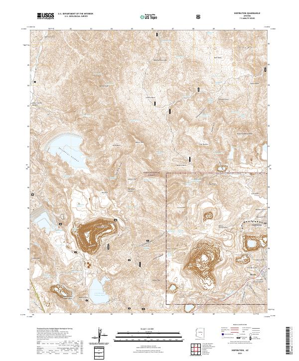 US Topo 7.5-minute map for Inspiration AZ