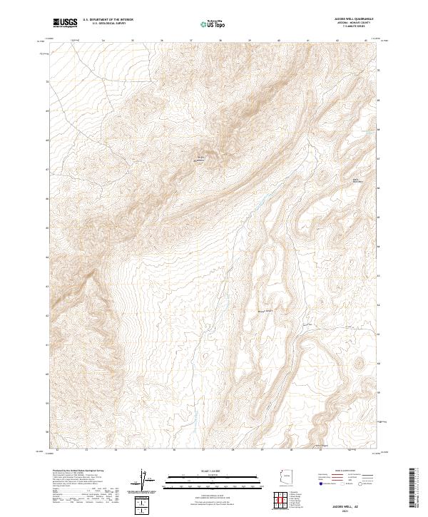 US Topo 7.5-minute map for Jacobs Well AZ