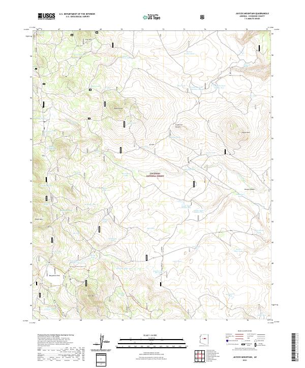 US Topo 7.5-minute map for Jaycox Mountain AZ