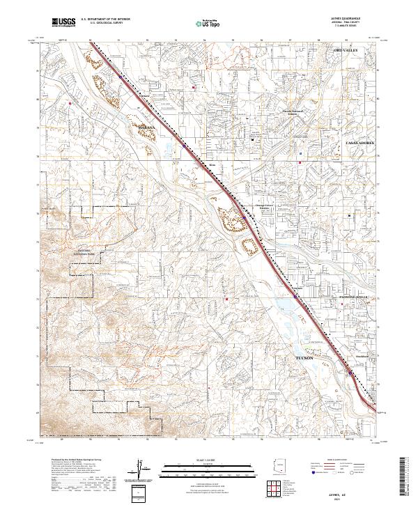 US Topo 7.5-minute map for Jaynes AZ