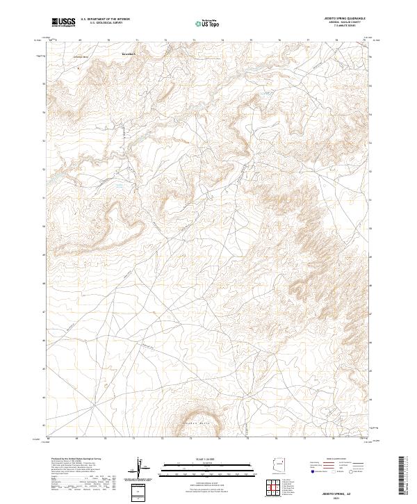 US Topo 7.5-minute map for Jeddito Spring AZ