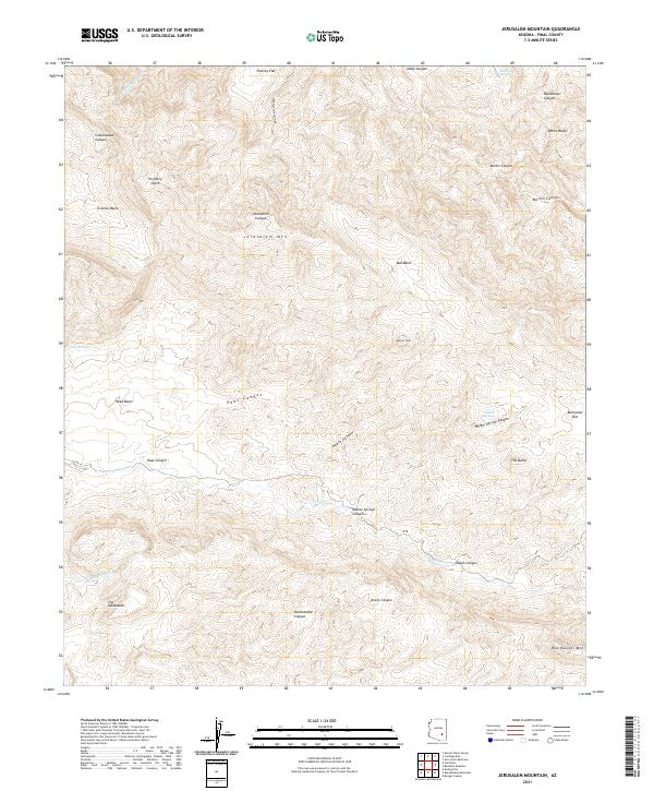 US Topo 7.5-minute map for Jerusalem Mountain AZ