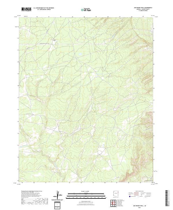 US Topo 7.5-minute map for Joe Woody Well AZ