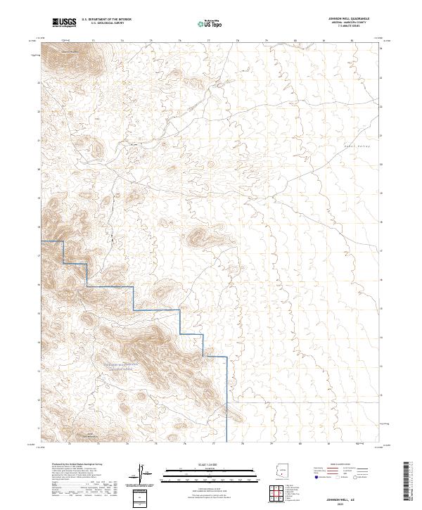 US Topo 7.5-minute map for Johnson Well AZ