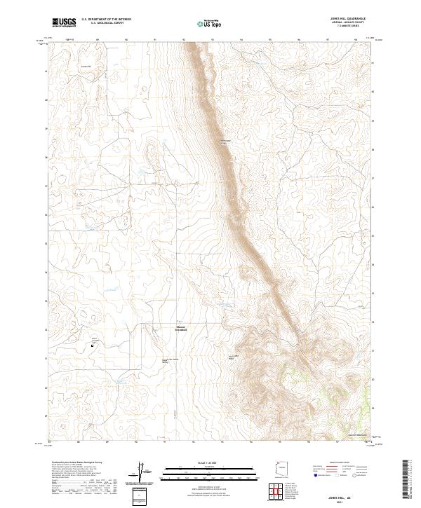 US Topo 7.5-minute map for Jones Hill AZ