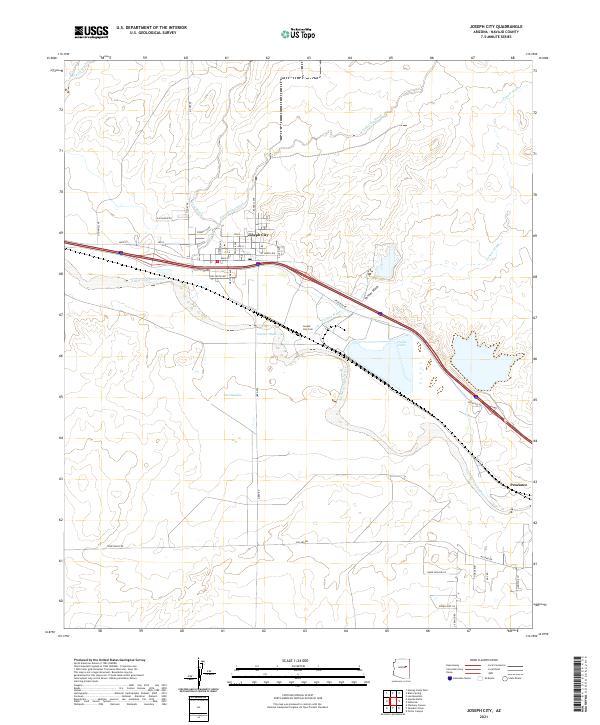 US Topo 7.5-minute map for Joseph City AZ